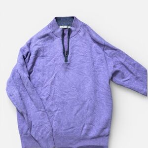 Peter Millar Lavender Zip-Up Sweater